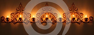 Decorative wall sconces diwali border frame