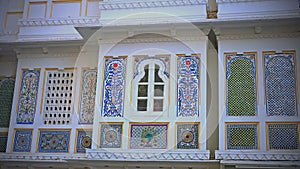 Decorative walls of a Udaipur haveli