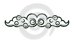 Decorative Wave Pattern Horizontal Border, vector design Generative AI