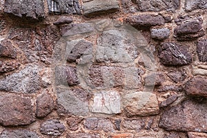 Decorative and wheathered old stonewall