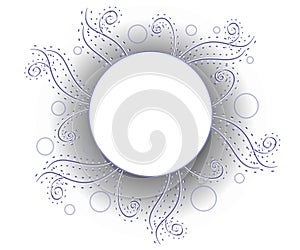 Decorative White Web Site Logo