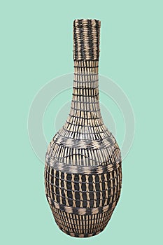 Decorative wicker vase