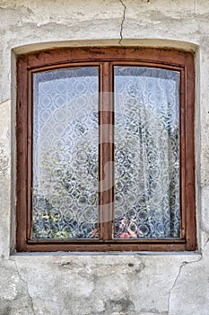 Decorative window in Sighisoara Romania