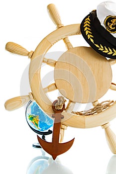 Decorative wooden steering wheel