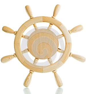 Decorative wooden steering wheel