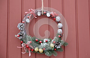 Decorative Wreath. Christmas front door