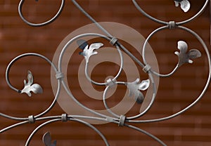 Decorative wrought iron grille