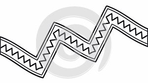 Decorative zigzag border pattern, modern geometric design. vector design Generative AI