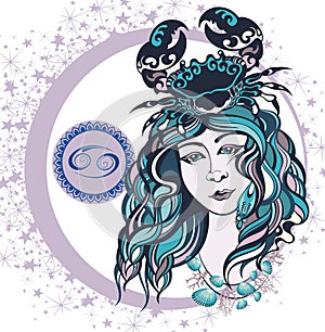 Decorative Zodiac sign Cancer