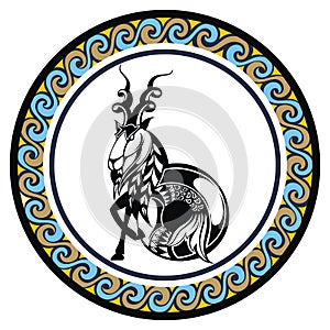 Decorative Zodiac sign Capricornus photo