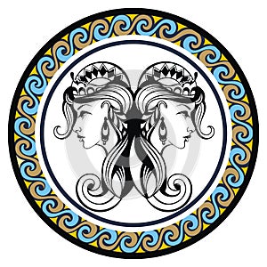 Decorative Zodiac sign Gemini