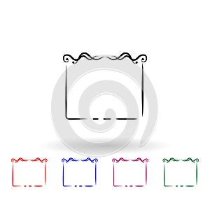 Decorativeframe and border multi color icon. Simple thin line, outline vector of frame icons for ui and ux, website or mobile