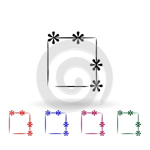 Decorativeframe and border multi color icon. Simple thin line, outline vector of frame icons for ui and ux, website or mobile