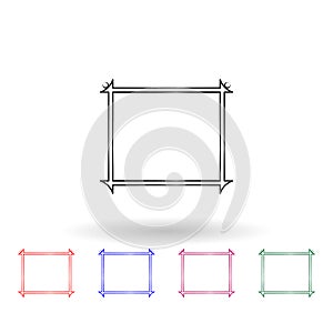 Decorativeframe and border multi color icon. Simple thin line, outline vector of frame icons for ui and ux, website or mobile