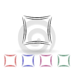 Decorativeframe and border multi color icon. Simple thin line, outline vector of frame icons for ui and ux, website or mobile