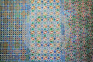 Decoratively patterned Turkish wall tiles