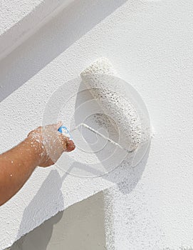 Decorator painting wall