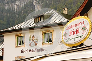 Decoretad Hotel facade. Konigssee. Germany