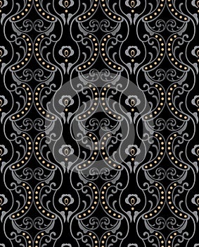 Decoretive damask pattern background