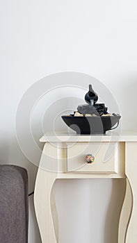 Decortative zen water fountain photo