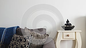 Decortative zen water fountain photo
