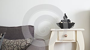Decortative zen water fountain photo