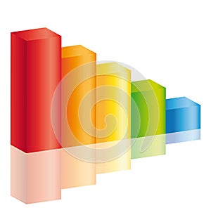 Decrease colorful stick diagram II