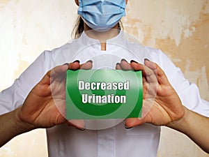 Decreased Urination phrase on the page