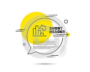 Decreasing graph line icon. Column chart sign. Vector