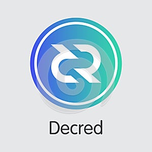 Decred - Cryptocurrency Logo. photo