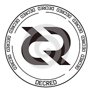 Decred DCR cryptocurrency money logo. Vector cryptocurrency symbol. photo