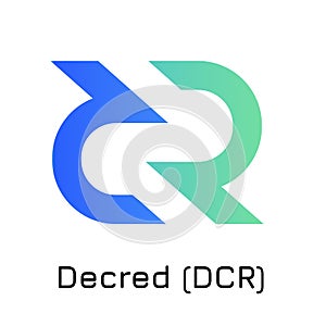Decred DCR. Vector illustration crypto coin ico photo