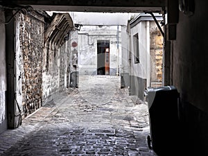 Decrepit courtyard in Paris