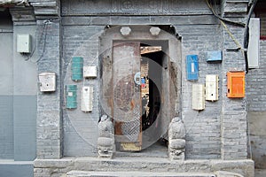 Decrepit Hutong courtyard door