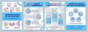 Decriminalization of CSR violations brochure template