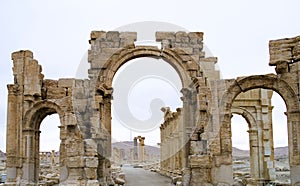 The decumanus at Palmyra, Syria