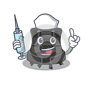 A dedicate scuba buoyancy compensator nurse mascot design with a syringe