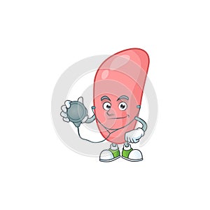 A dedicated Doctor neisseria gonorhoeae Cartoon character with stethoscope