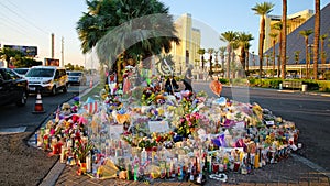 Dedicated flower bed of the Las Vegas Shooting victims