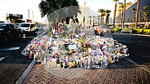 Dedicated flower bed of the Las Vegas Shooting victims