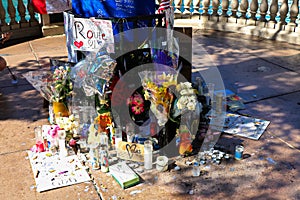 Dedicated flower bed of the Las Vegas Shooting victims