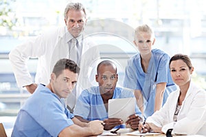 Dedicated healthcare professionals. A team of medical professionals.