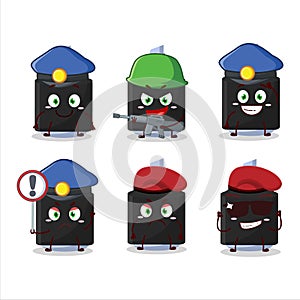 A dedicated Police officer of blue highlighter mascot design style