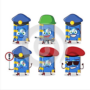 A dedicated Police officer of ice book of magic mascot design style