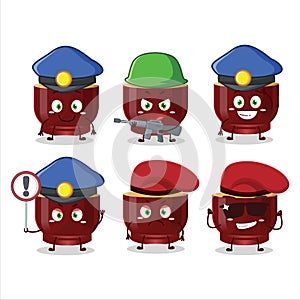 A dedicated Police officer of kava drink mascot design style