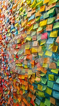Dedication Wall A vibrant wall filled with notes of thanks photo