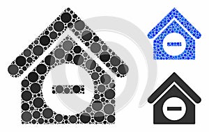 Deduct building Composition Icon of Circle Dots