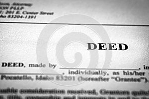Deed to Real Estate Transfer Title