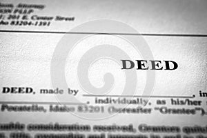 Deed to Real Estate Transfer Title photo