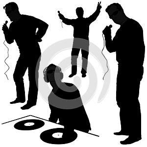 Deejay silhouettes